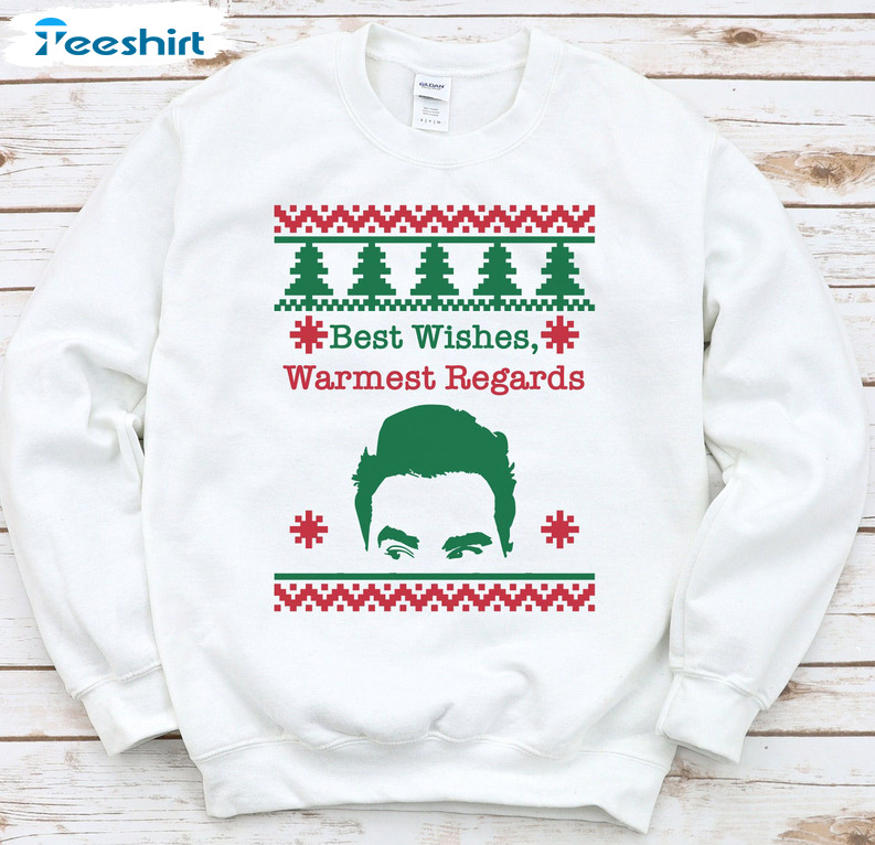 Best Wishes Warmest Regards Trendy Shirt, Funny Christmas Short Sleeve Sweater