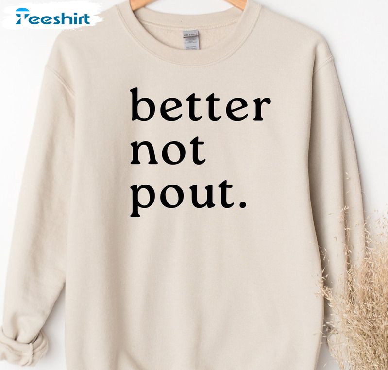 Better Not Pout Sweatshirt, Christmas Vintage Short Sleeve Crewneck