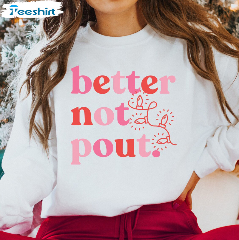 Better Not Pout Vintage Sweatshirt, Christmas Long Sleeve Unisex Hoodie