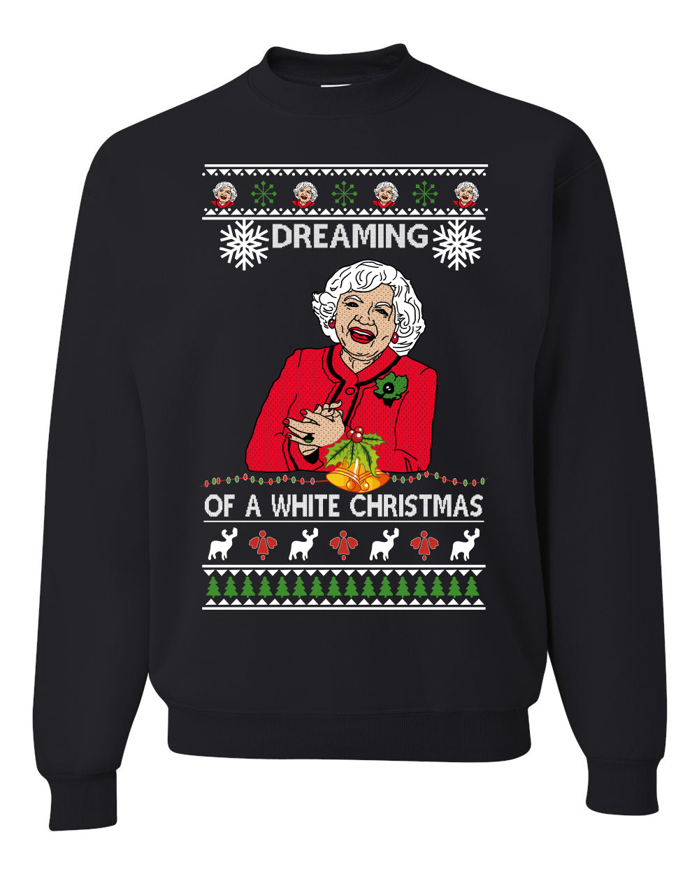 Betty White I’m Dreaming of a White Christmas Ugly Christmas Sweater- Best Christmas Gifts 2023