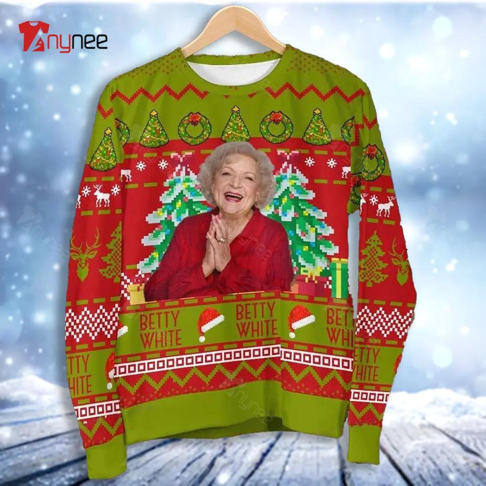 Betty White The Golden Girls Ugly Christmas Sweater- Best Christmas Gifts 2023