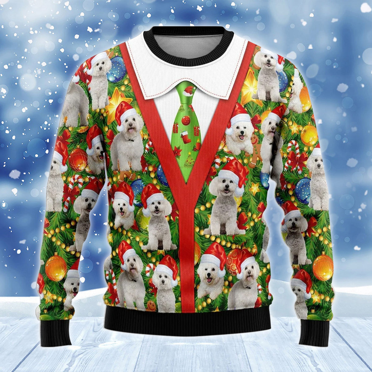 Bichon Frise Dog Xmas Ugly Sweater – Best Christmas Gifts 2023