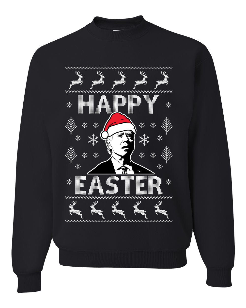 Biden Happy Easter Ugly Christmas Sweater Unisex Crewneck Graphic Sweatshirt- Best Christmas Gifts 2023