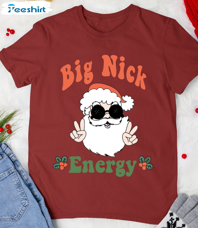 Big Nick Energy Vintage Shirt, Funny Christmas Unisex Hoodie Crewneck