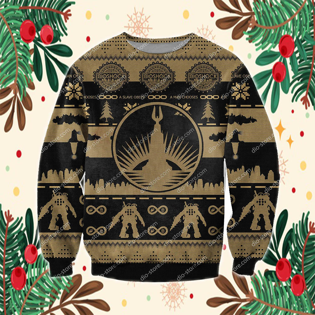 Bioshock 3D Print Knitting Pattern Ugly Christmas Sweater- Best Christmas Gifts 2023