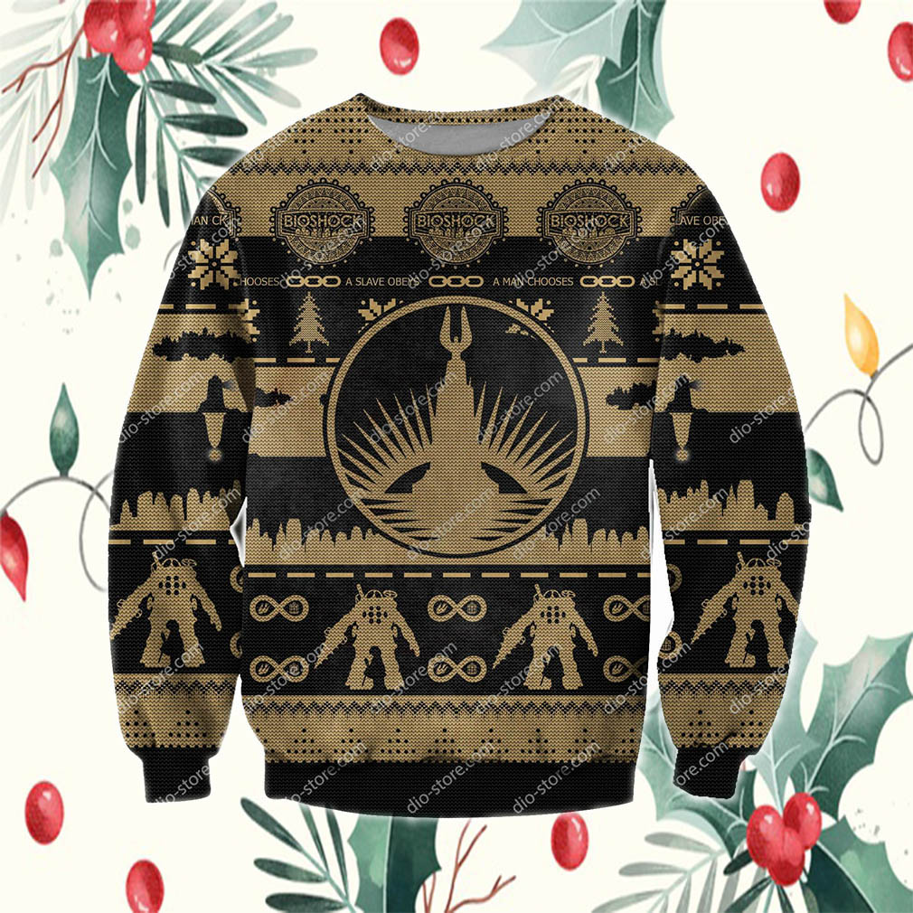 Bioshock 3D Print Knitting Pattern Ugly Christmas Sweater- Best Christmas Gifts 2023