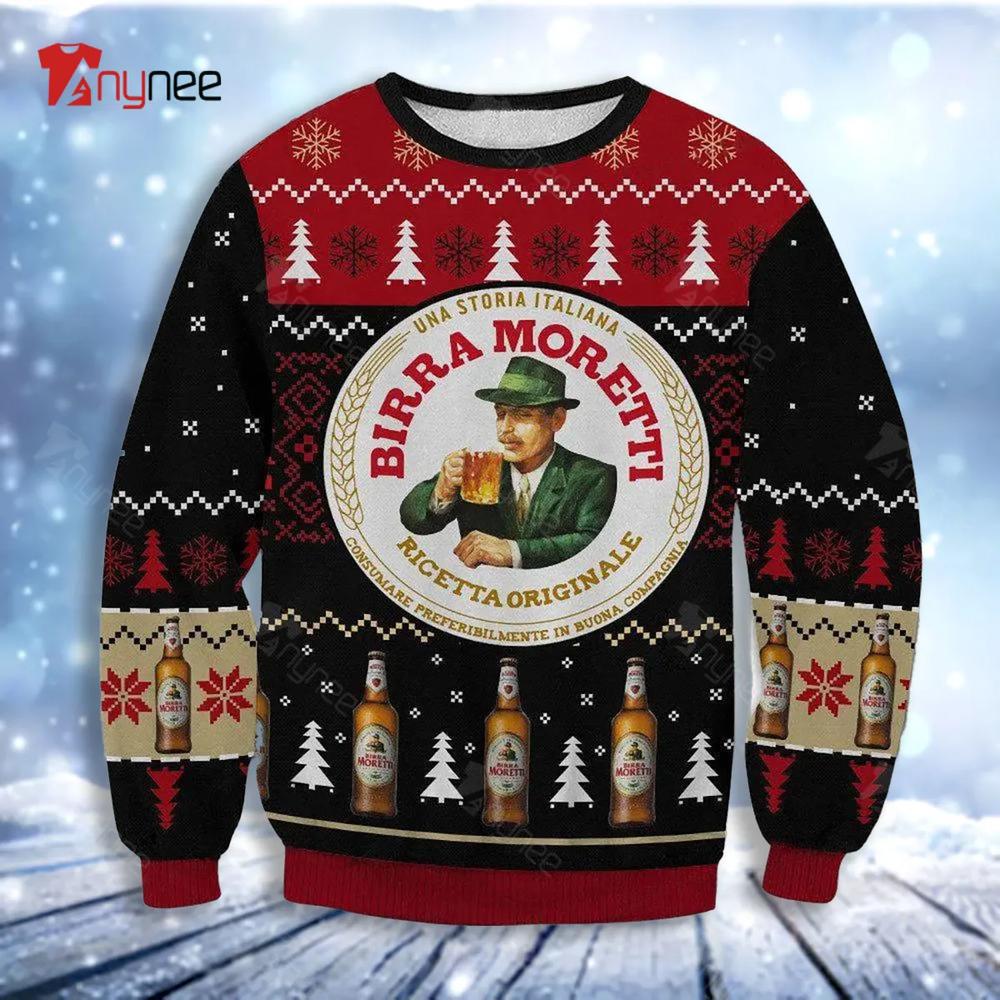 Birra Moretti Ricetta Originale Beer Chritsmas Ugly Christmas Sweater- Best Christmas Gifts 2023