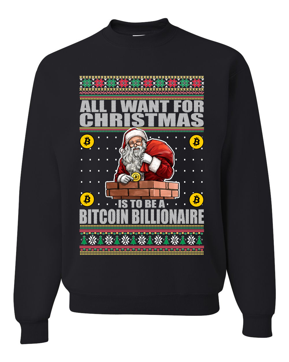 Bitcoin Billionaire For Christmas Merry Ugly Christmas Sweater- Best Christmas Gifts 2023