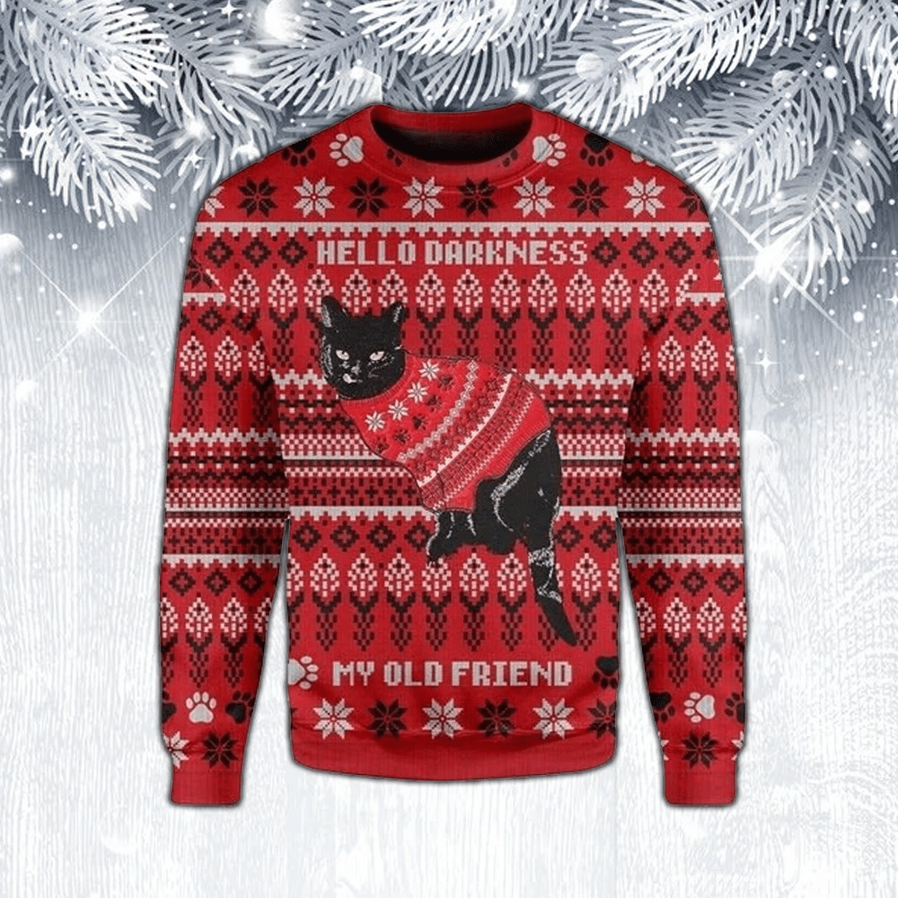 Black Cat Ugly Christmas Sweater | For Men & Women | Adult | US3797- Best Christmas Gifts 2023