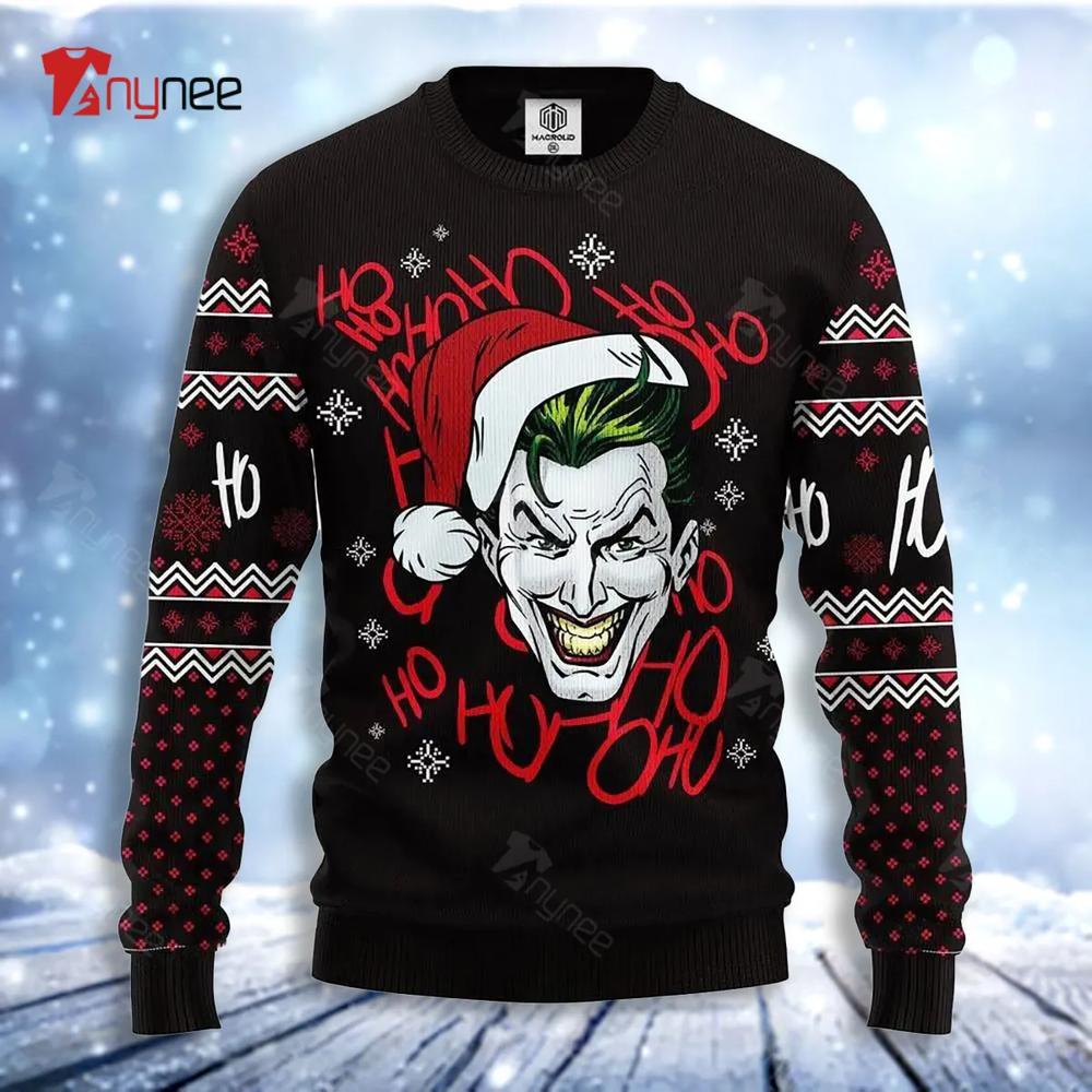 Black Joker Christmas Ugly Christmas Sweater- Best Christmas Gifts 2023