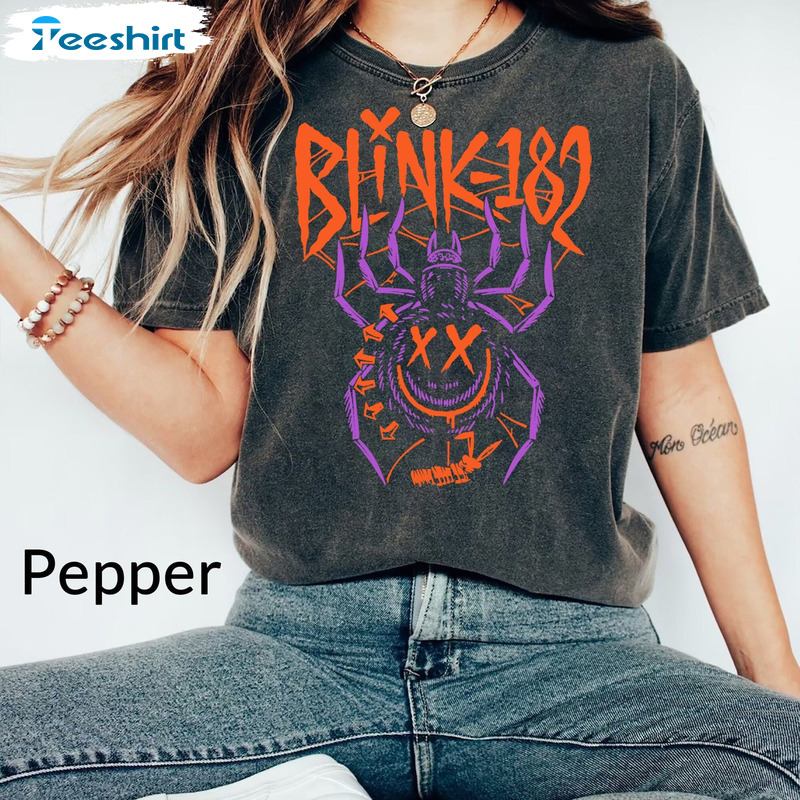 Blink Spider 182 Shirt – Halloween Colors Sweatshirt Long Sleeve