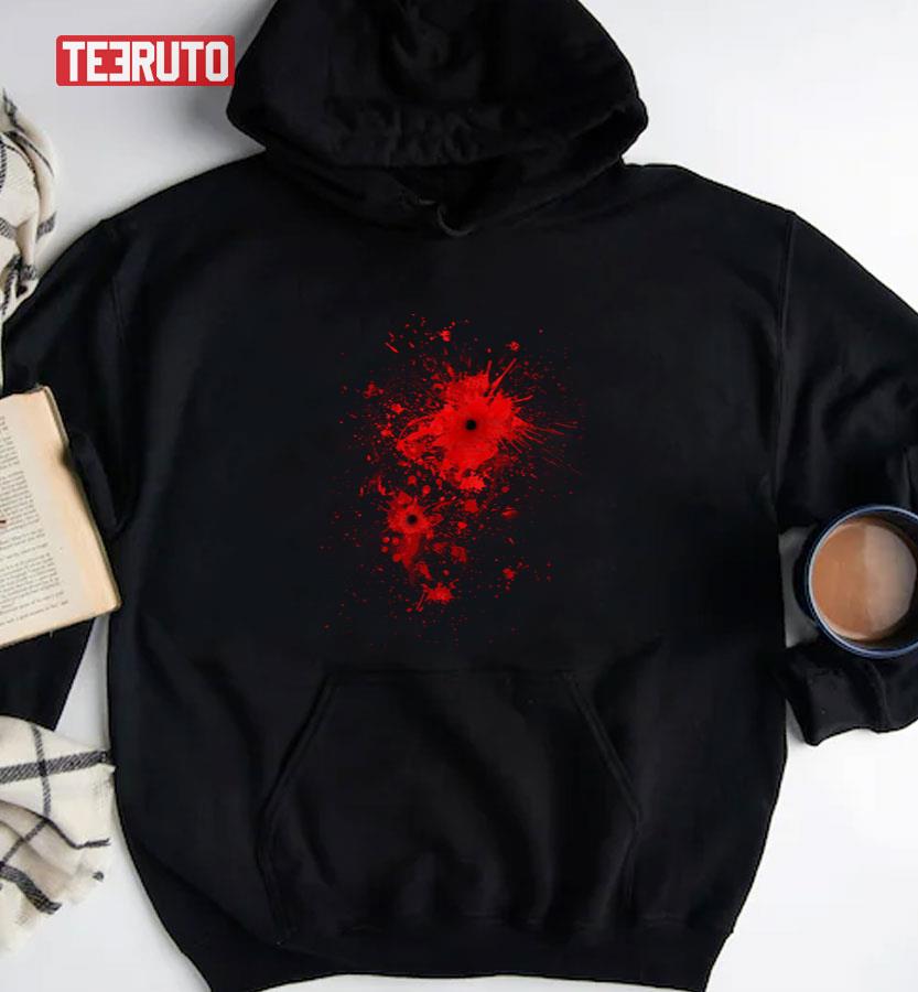 Blood Spatter Bullet Wound Costume Halloween Unisex T-Shirt