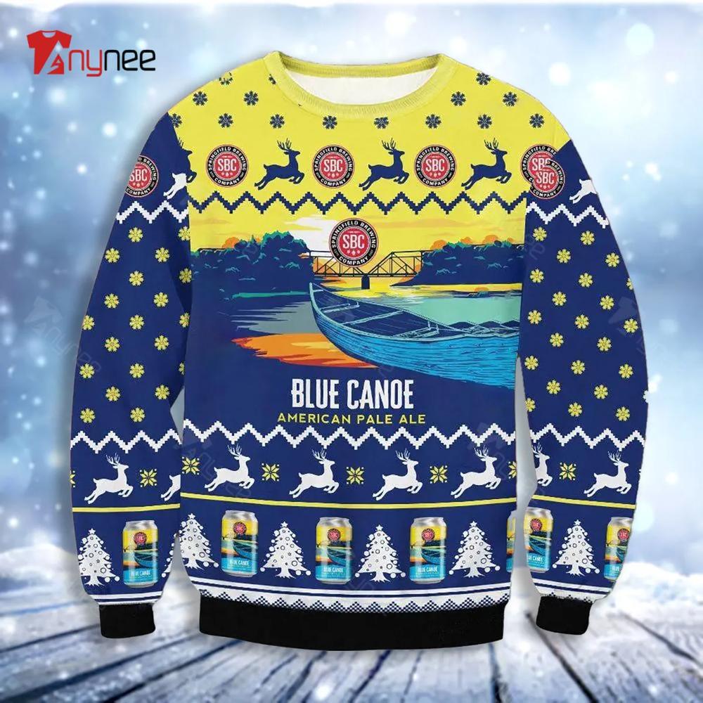 Blue Canoe American Pale Ale Ugly Christmas Sweater- Best Christmas Gifts 2023