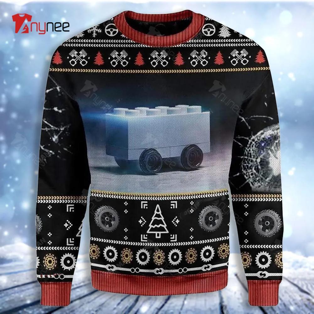 Blursed Cybertruck Womens Ugly Christmas Sweater- Best Christmas Gifts 2023