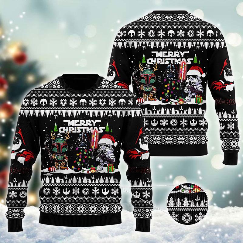 Boba Fett Dark Vader Stormtrooper Ugly Sweater – Best Christmas Gifts 2023