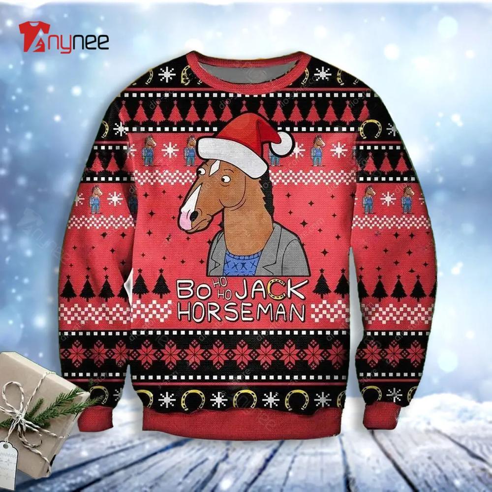 Bojack Horseman Santa Hat Womens Ugly Christmas Sweater- Best Christmas Gifts 2023