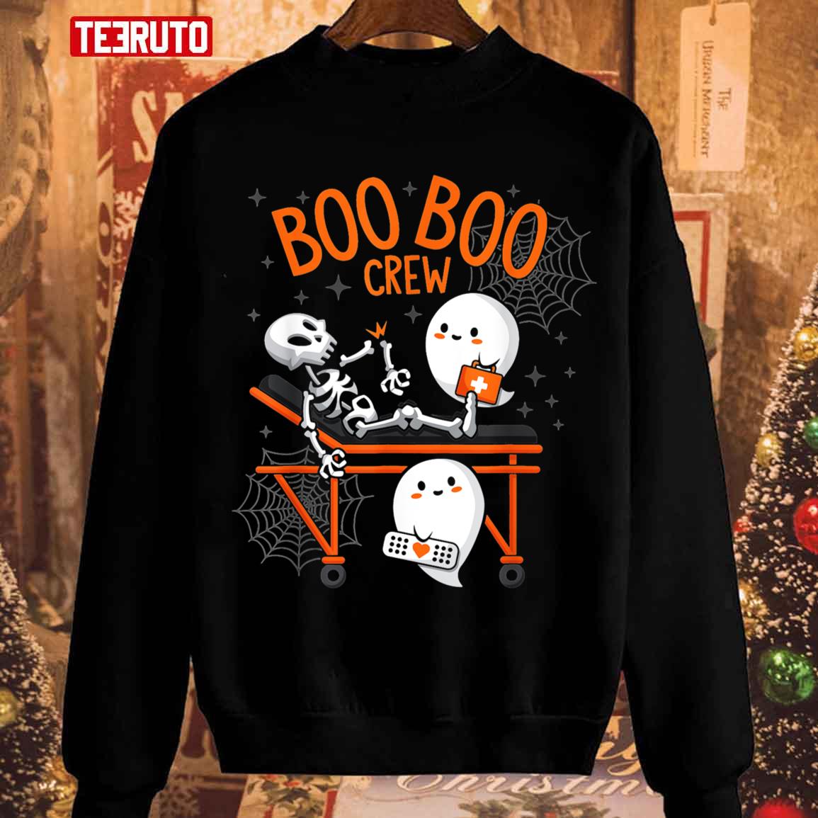 Boo Boo Crew Ghost Doctor Paramedic Emt Nurse Halloween Unisex Sweatshirt