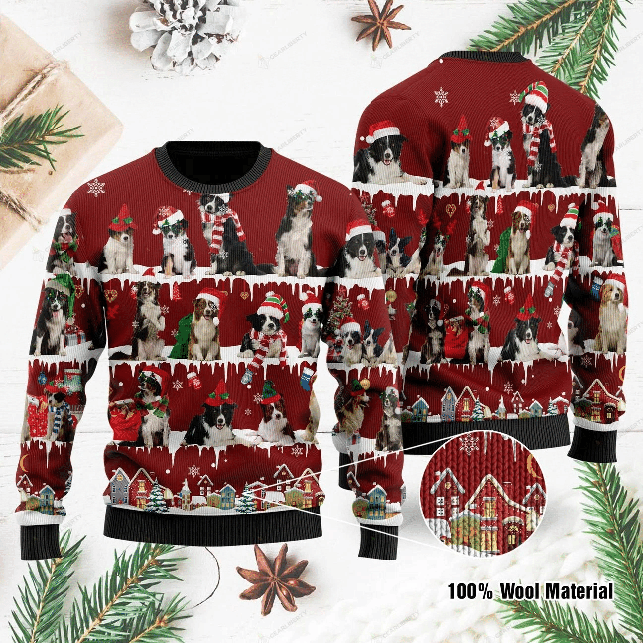 Border Collie Ugly Christmas Sweater | For Men & Women | Adult | US1073- Best Christmas Gifts 2023