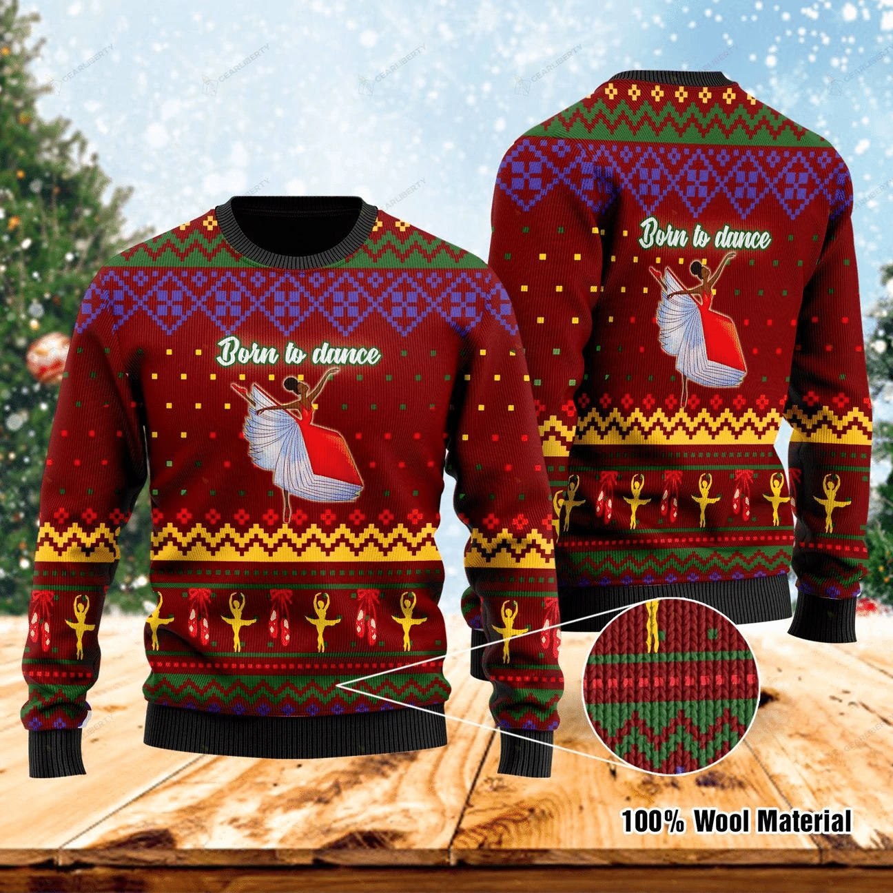 Born To Dance  Ugly Christmas Sweater | For Men & Women | Adult | US1252- Best Christmas Gifts 2023