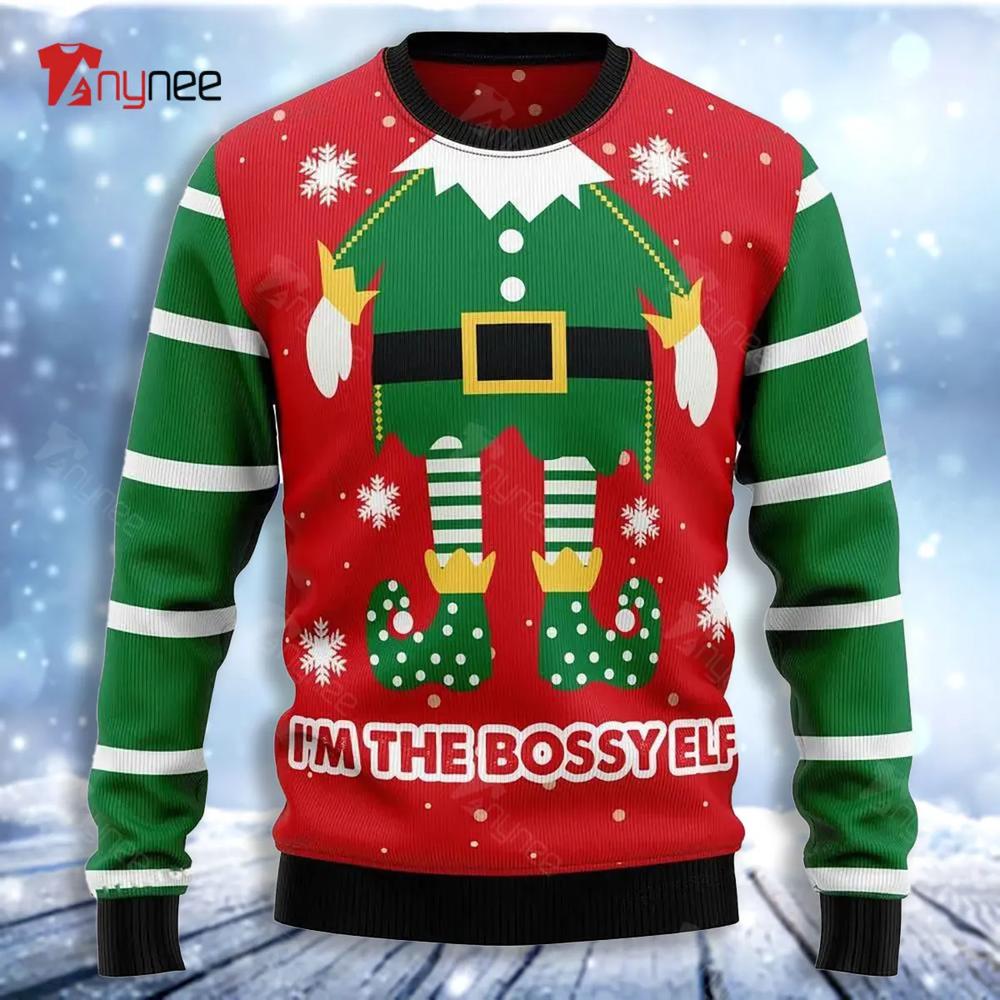 Bossy Elf Ugly Christmas Sweater- Best Christmas Gifts 2023