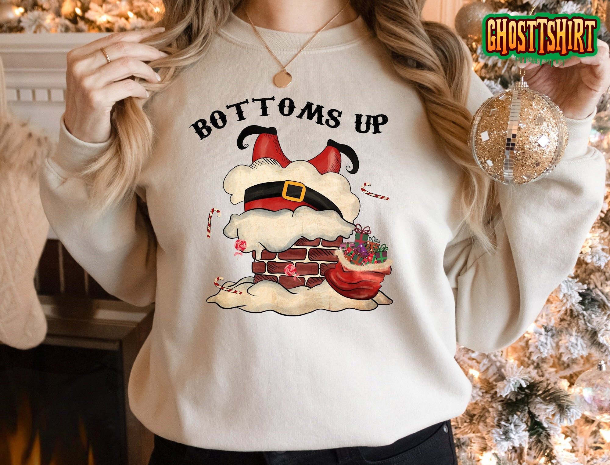 Bottoms Up Santa Sweatshirt