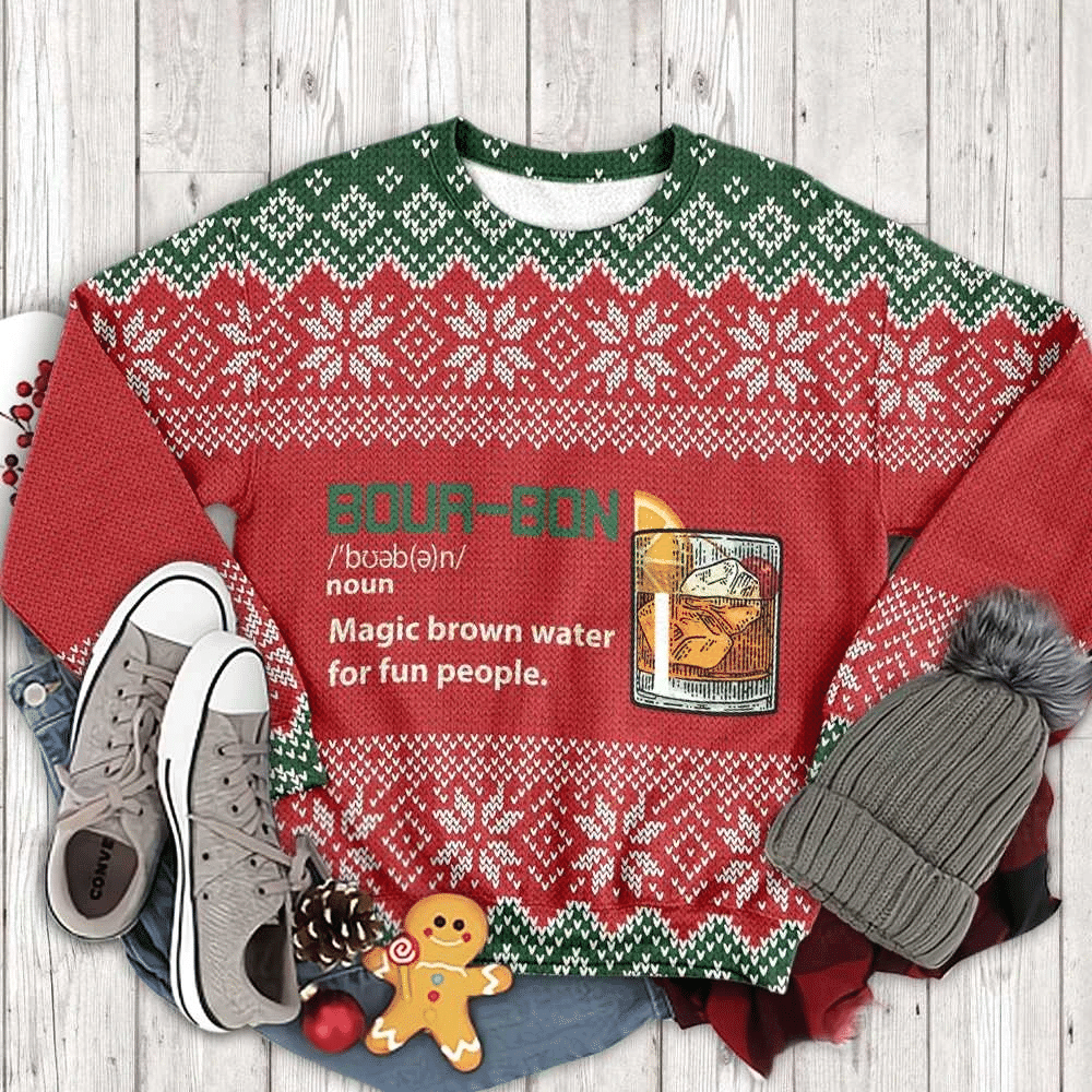 Bourbon Noun Ugly Christmas Sweater | For Men & Women | Adult | US3166- Best Christmas Gifts 2023