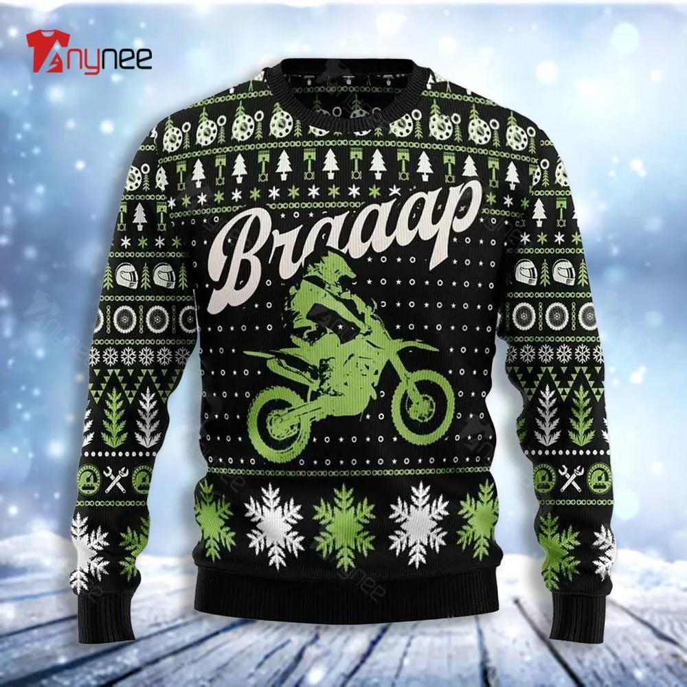 Braaap Moto Ugly Christmas Sweater- Best Christmas Gifts 2023