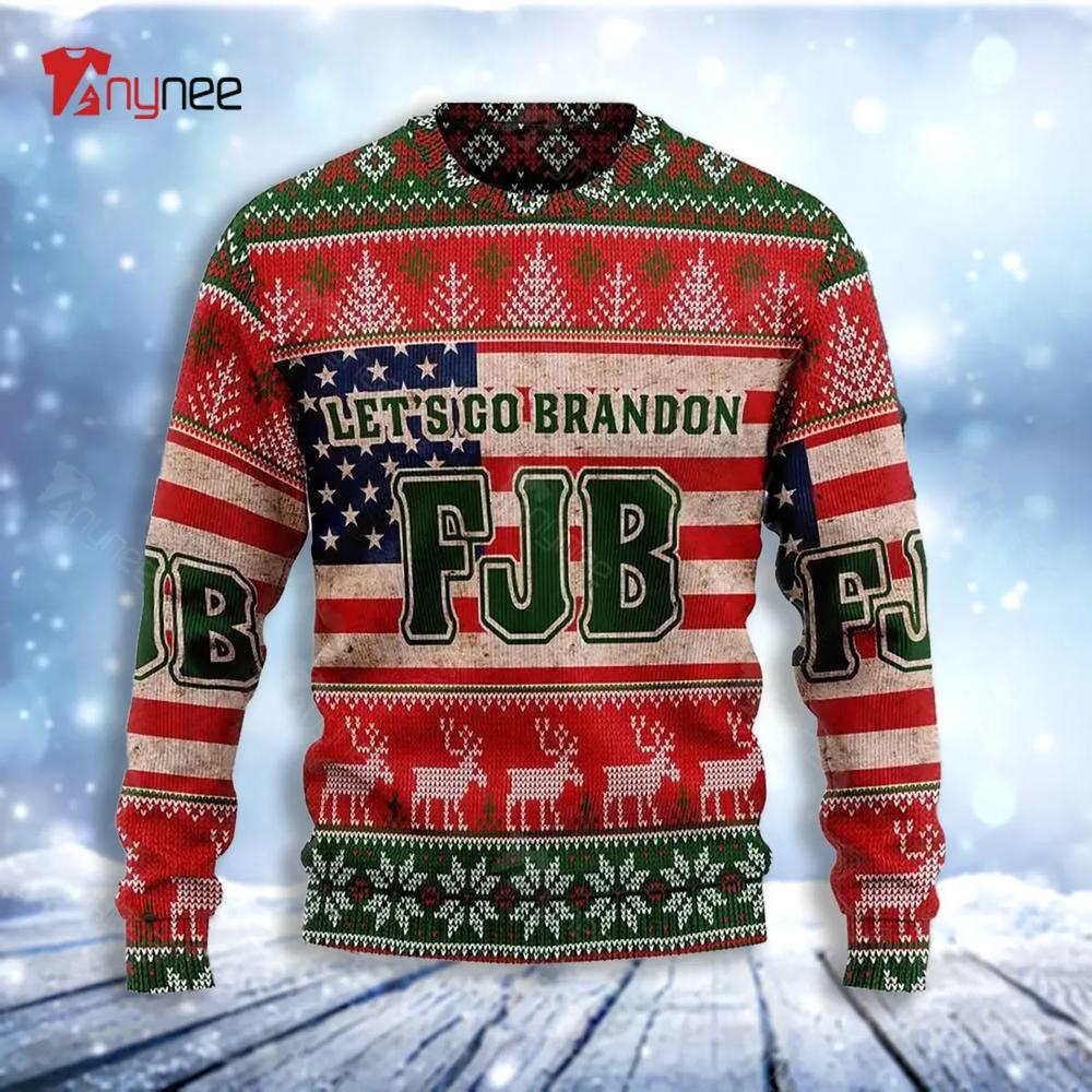 Brandon Chant Lets Go Fjb Ugly Christmas Sweater- Best Christmas Gifts 2023