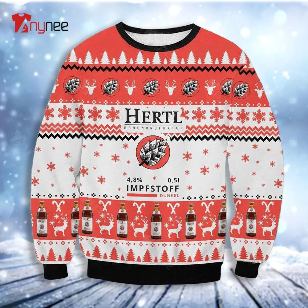 Braumanufaktur Hertl Impstoff Dunkel Chritsmas Ugly Christmas Sweater- Best Christmas Gifts 2023