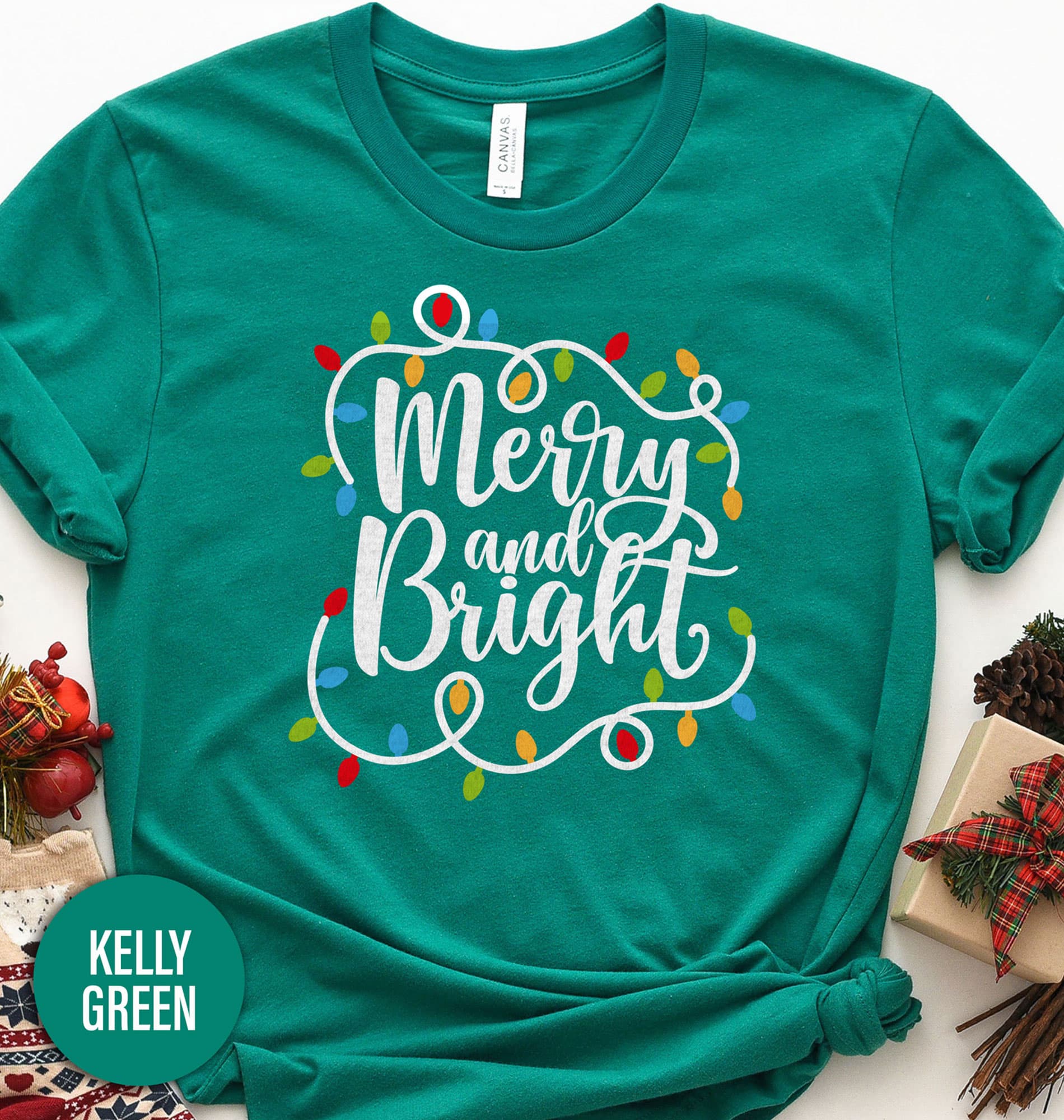 Bright & Merry Christmas Lights Shirt