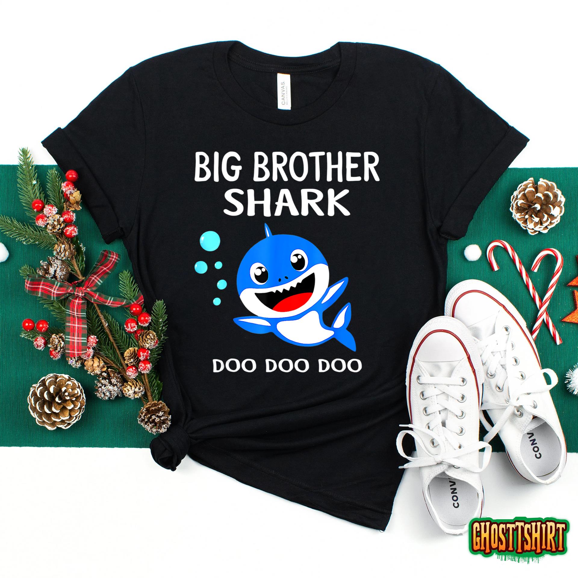 Brother Shark Shirt Halloween Christmas Boys Men Family T-Shirt