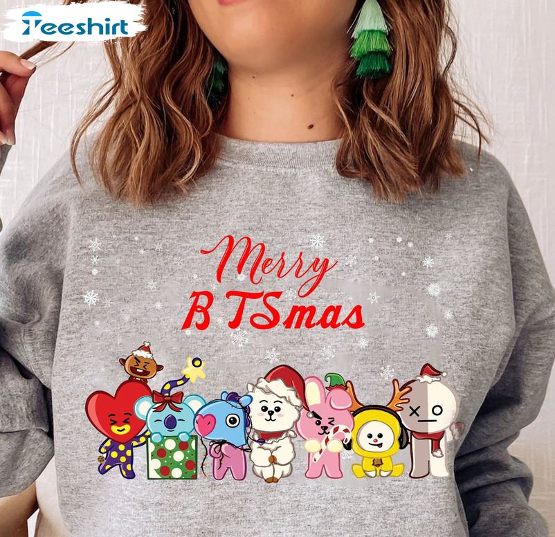 Bts Christmas Shirt, Merry Btmas Tee Tops Unisex T-shirt