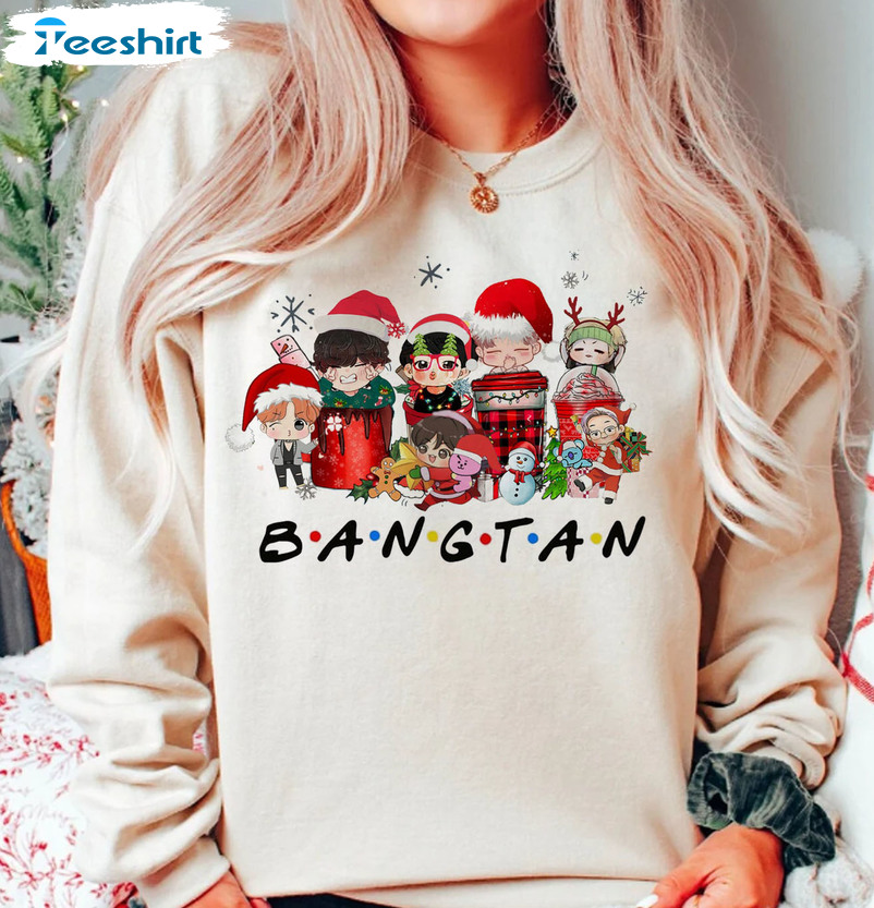 Bts Coffee Christmas Shirt, Christmas Coffee Bangtan Sweatshirt Crewneck