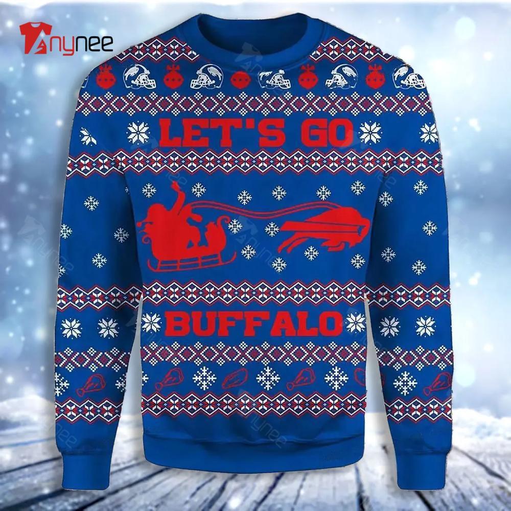 Buffalo Team Lets Go Ugly Christmas Sweater- Best Christmas Gifts 2023