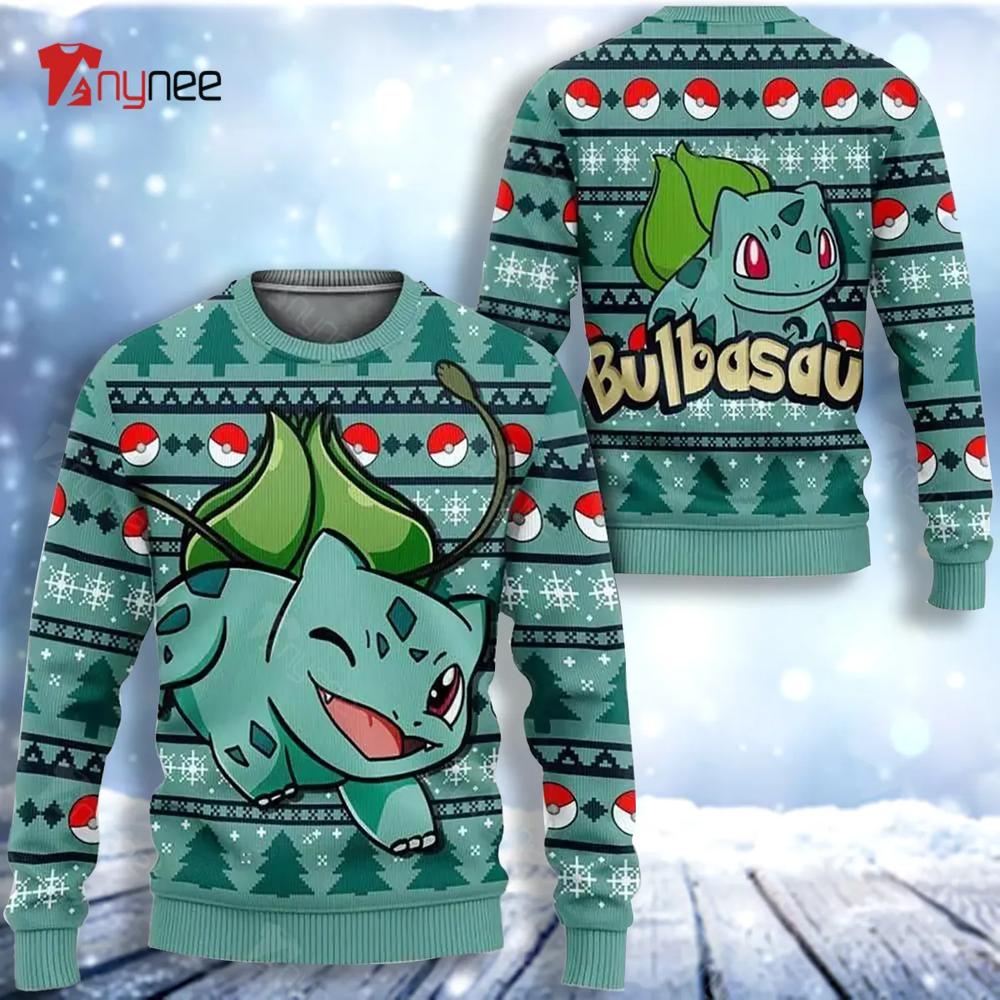 Bulbasaur Christmas Ugly Christmas Sweater- Best Christmas Gifts 2023