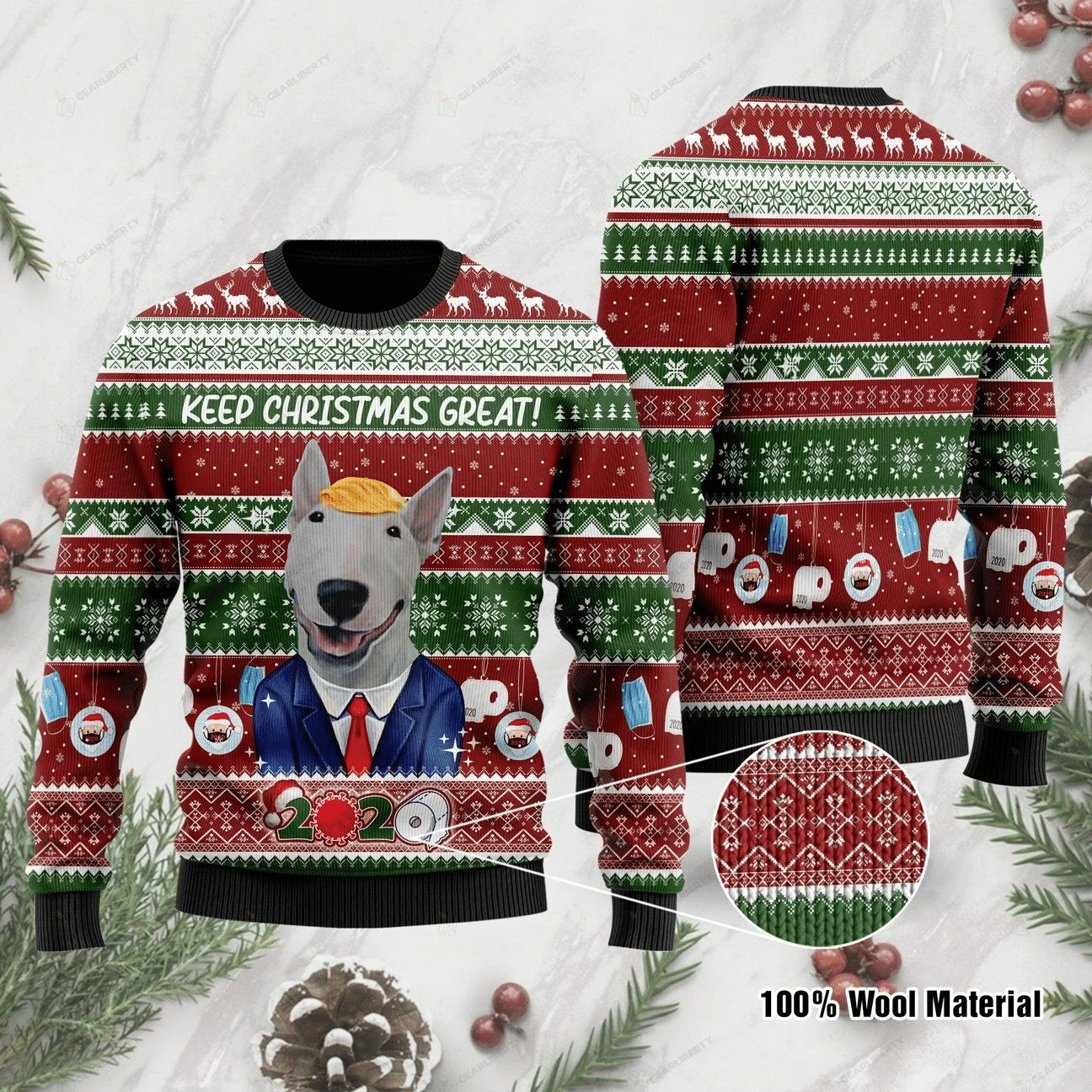 Bull Terrier Ugly Christmas Sweater | For Men & Women | Adult | US1123- Best Christmas Gifts 2023