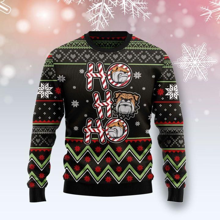 Bulldog Ho Ho Ho Ugly Christmas Sweater | For Men & Women | Adult | US1486- Best Christmas Gifts 2023