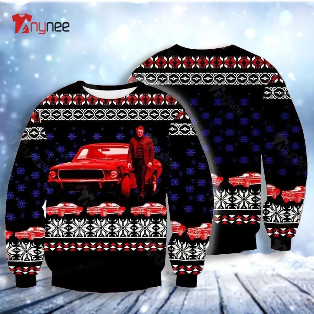 Bullitt 1968 Ugly Christmas Sweater- Best Christmas Gifts 2023