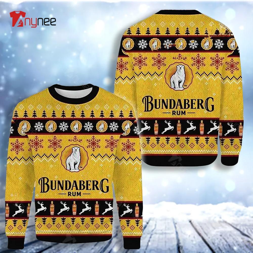 Bundaberg Brewed Drinks Rum Christmas Ugly Christmas Sweater- Best Christmas Gifts 2023