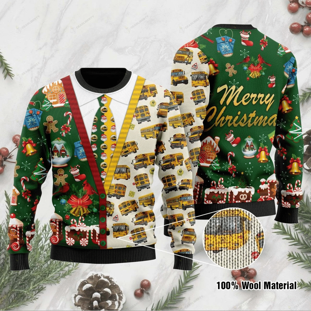 Bus Driver Ugly Christmas Sweater | For Men & Women | Adult | US1136- Best Christmas Gifts 2023