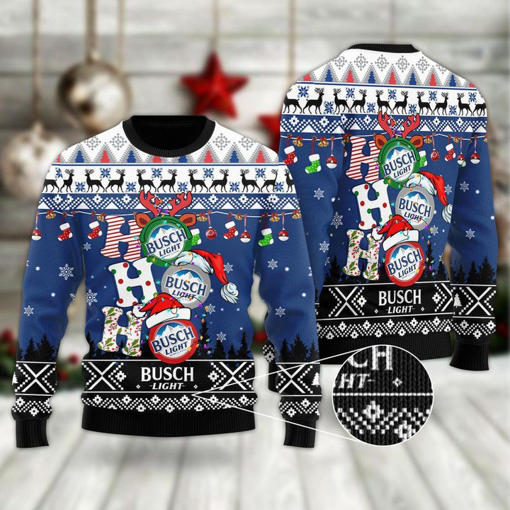 Busch Light HoHoHo Ugly Christmas Sweater – Best Christmas Gifts 2023