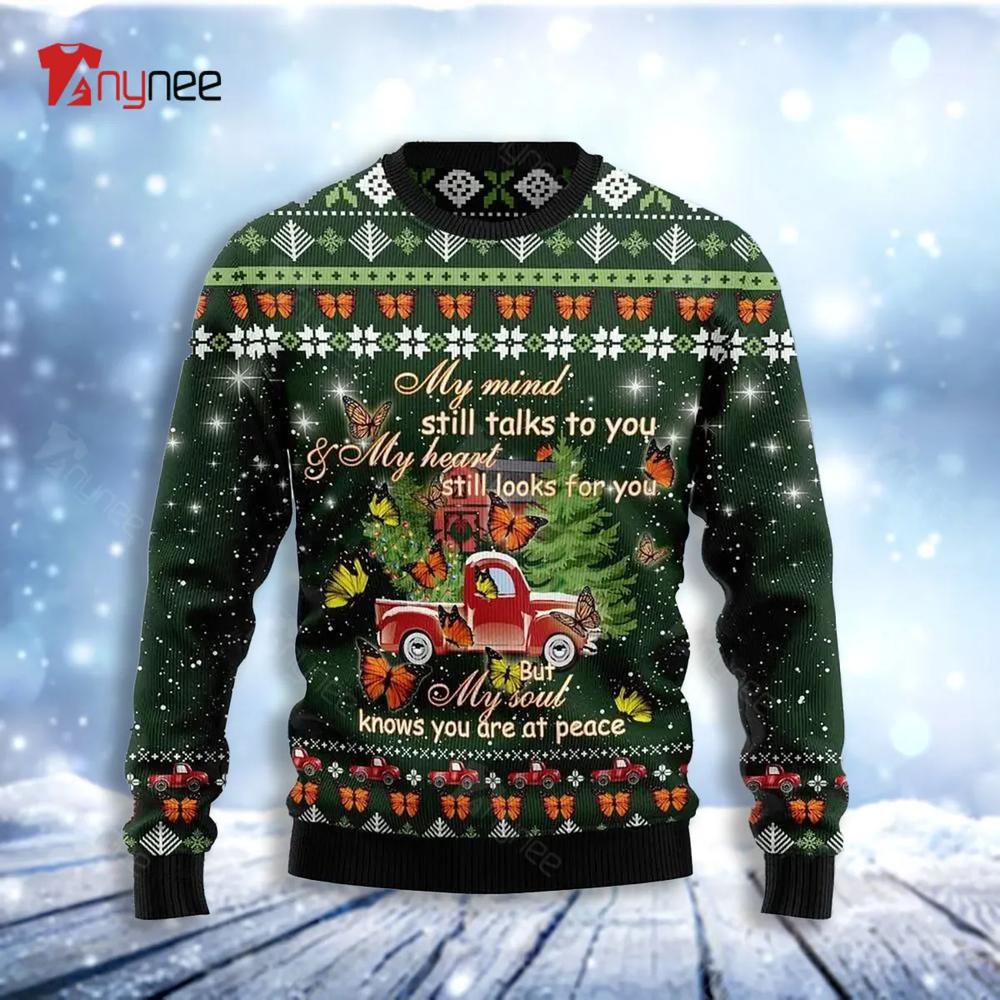 Butterfly Christmas Season My Mind Ugly Christmas Sweater- Best Christmas Gifts 2023