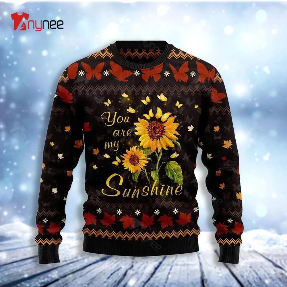 Butterfly Sunshine Christmas Ugly Christmas Sweater- Best Christmas Gifts 2023