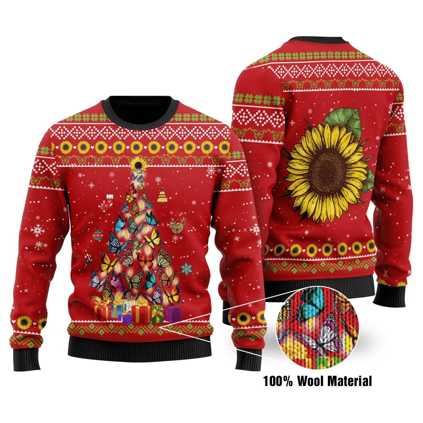 Butterfly Tree Ugly Christmas Sweater | For Men & Women | Adult | US1714- Best Christmas Gifts 2023