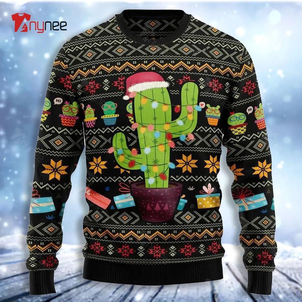 Cactus Xmas Ugly Christmas Sweater- Best Christmas Gifts 2023