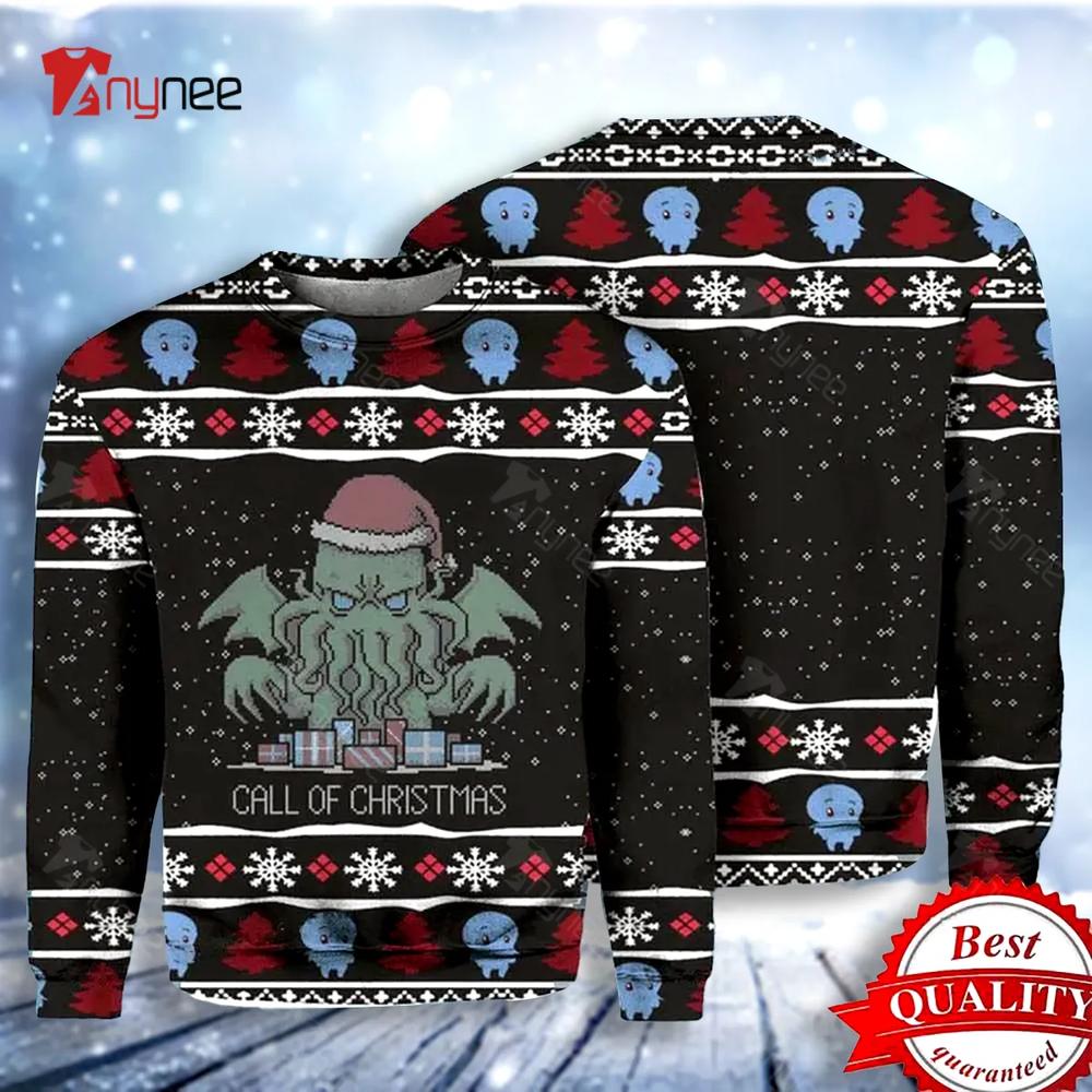 Call Of Christma Pirates Of The Caribbean Davy Jones Ugly Christmas Sweater- Best Christmas Gifts 2023