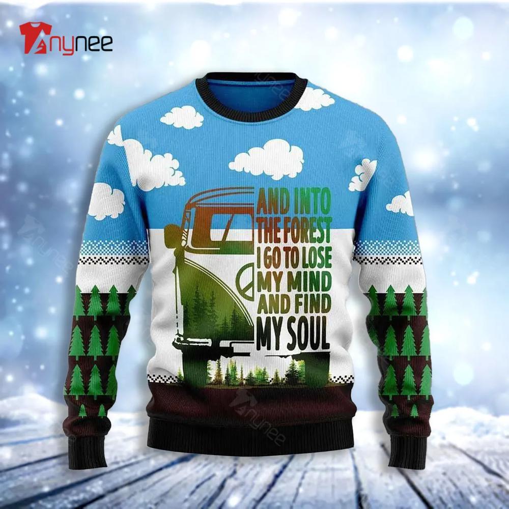 Camping Forest My Soul Christmas Ugly Christmas Sweater- Best Christmas Gifts 2023