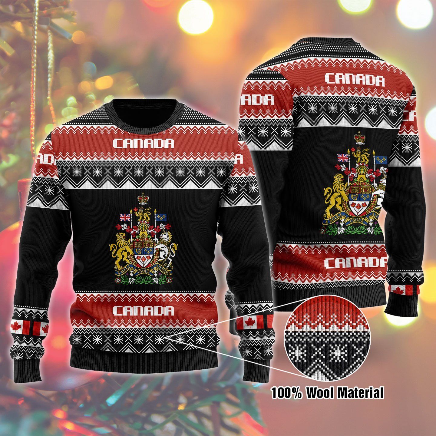 Canada Ugly Christmas Sweater | For Men & Women | Adult | US1649- Best Christmas Gifts 2023