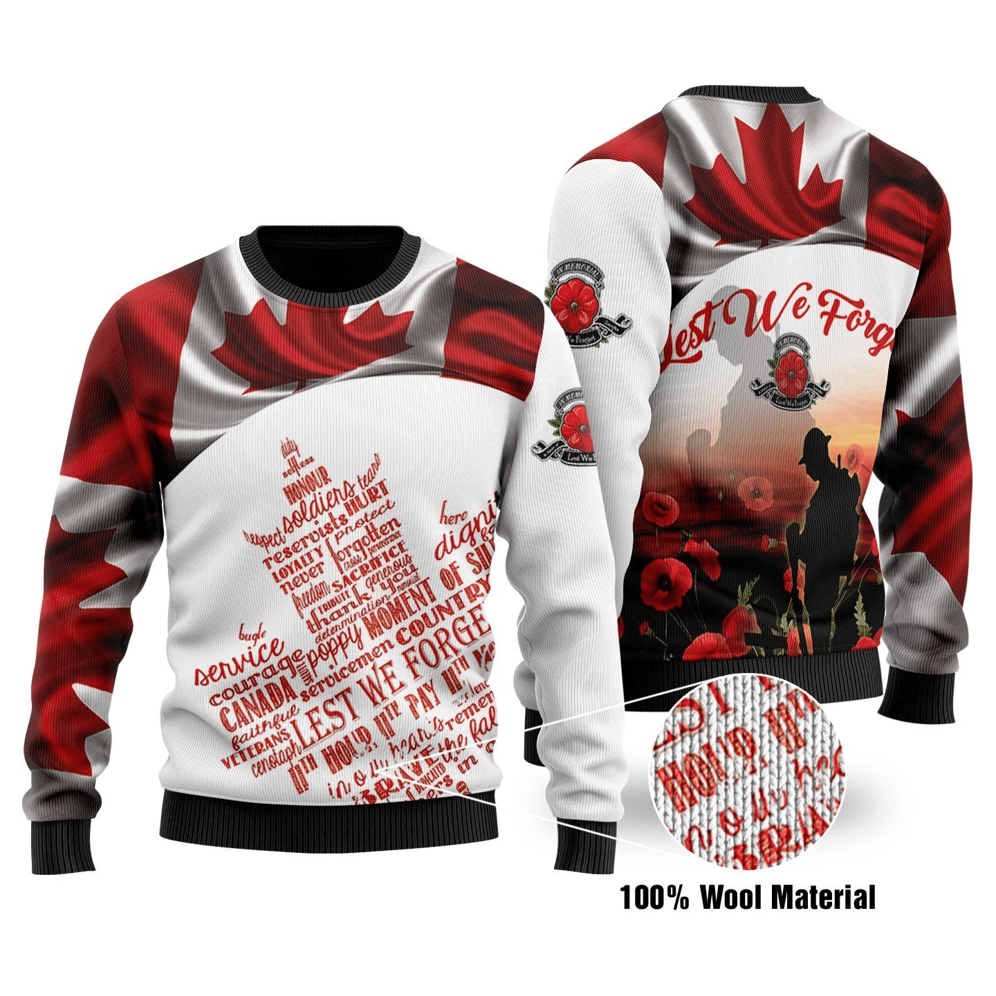 Canadian Veterans Ugly Christmas Sweater | For Men & Women | Adult | US1661- Best Christmas Gifts 2023