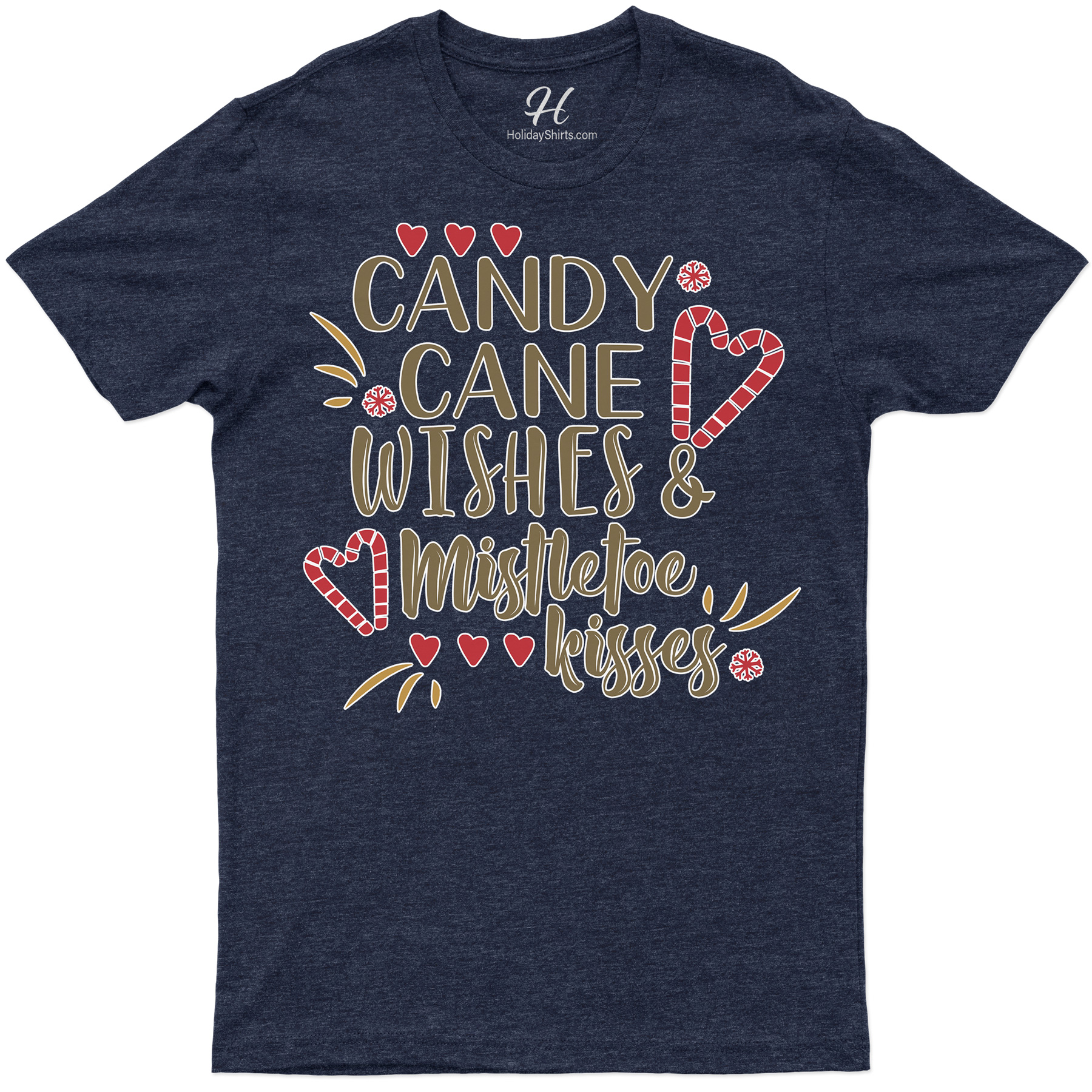 Candy Cane & Mistletoe Kisses Xmas Shirt